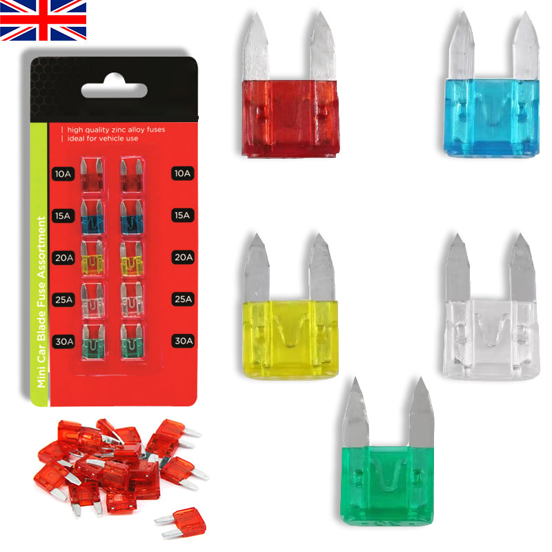 Blade Fuses 10 Pack Mixed 10A to 30A, Car Van and Motorbike Replacement Fuses image 0