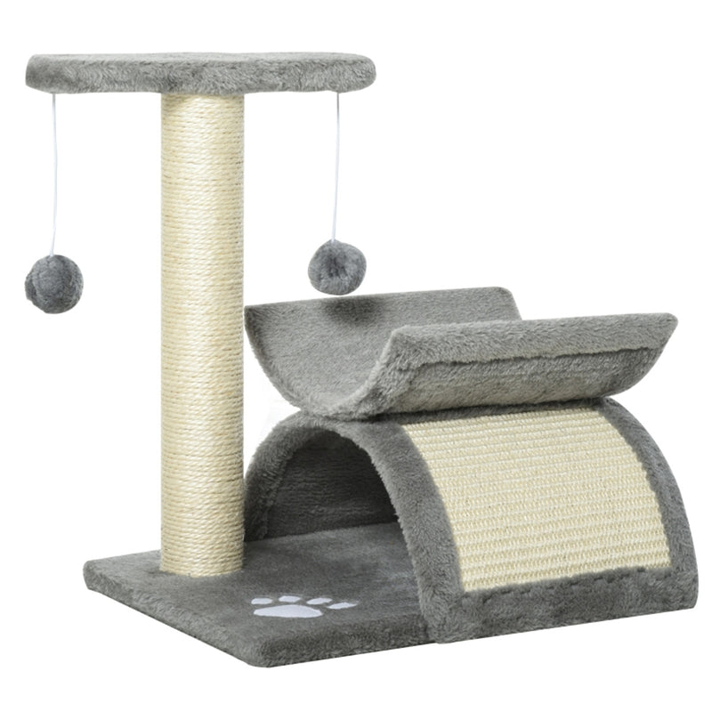 Cat Tree, Light Grey, Particle Board