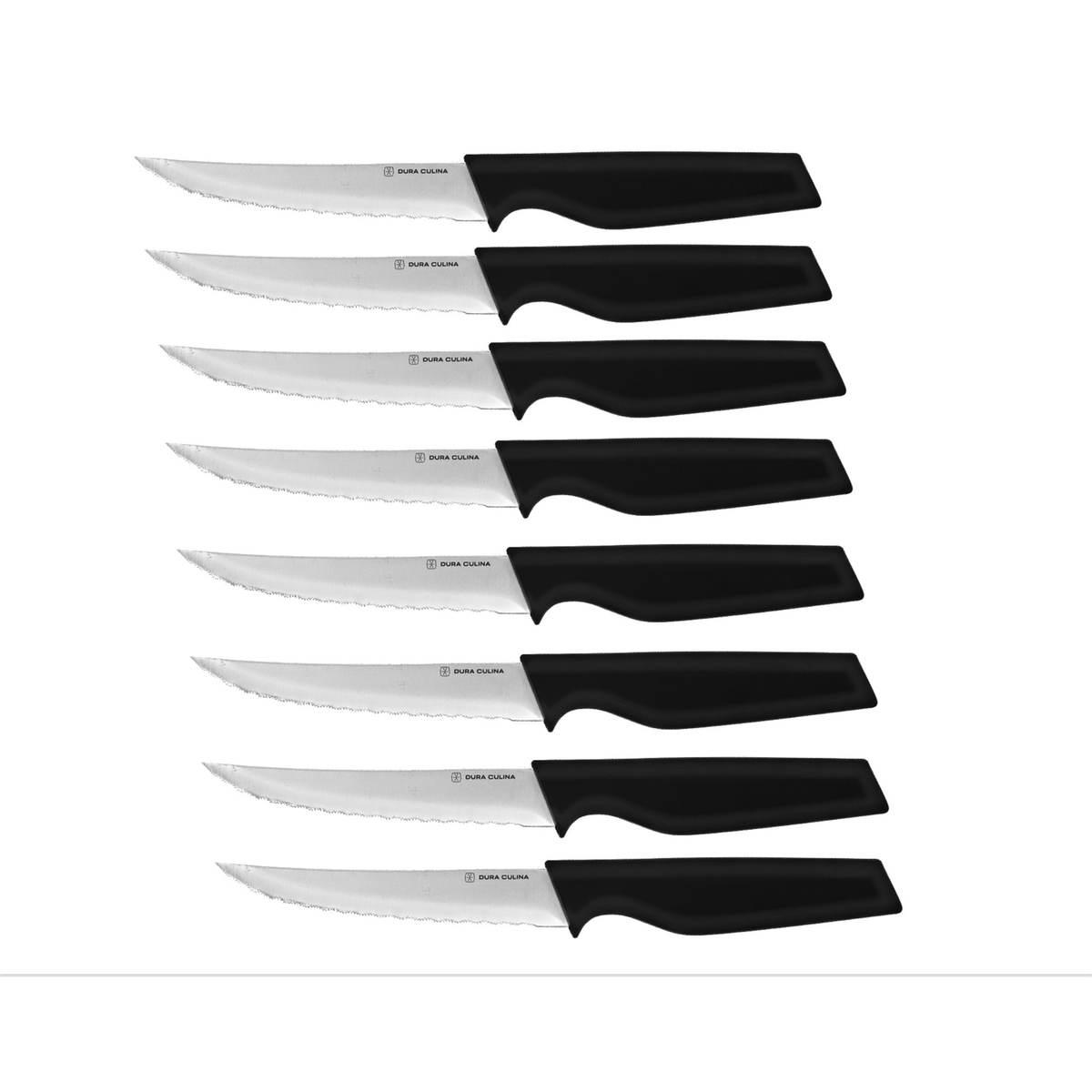 8-Piece Steak Knife Set - High Carbon Stainless Steel Serrated Blades with Ergonomic Handles, 4.5” Premium Kitchen Knives for Dining-0