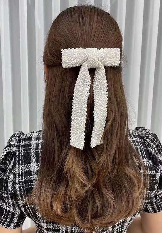 Miss Sparkling |Beaded Hair Bow-0