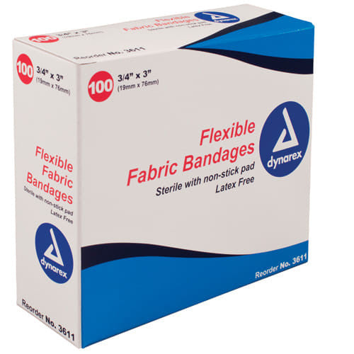 Flexible Fabric Adh Bandages Fingertip 1-3/4 x3  Bx/100-0