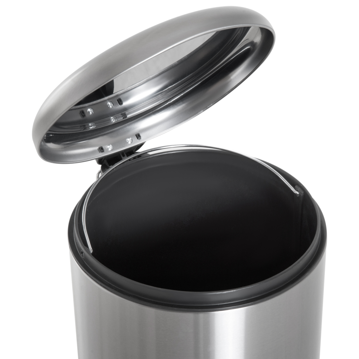 30L Pedal Bin,29.2 cm-Black/Silver