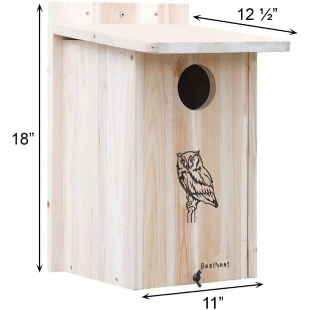 Sturdy Wood Bird House for Owls and Kestrels-1