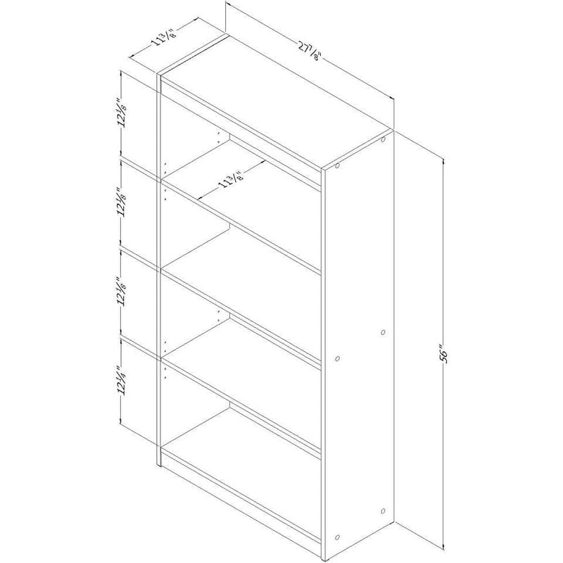 Four Shelf Eco-Friendly Bookcase in Cherry-0