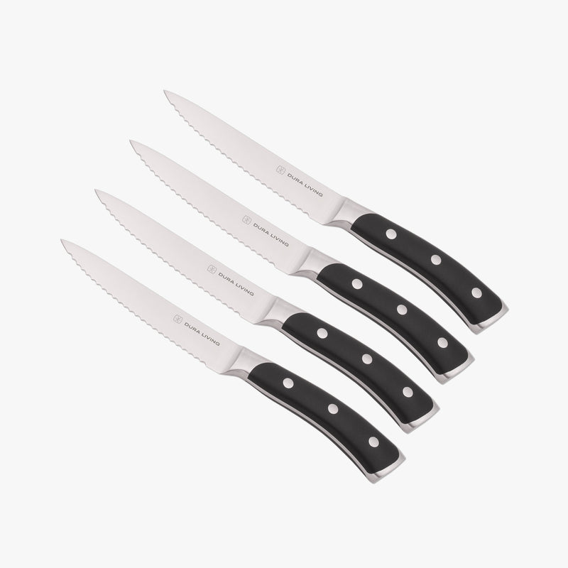 Elite Set of 4 Steak Knives - Black-0