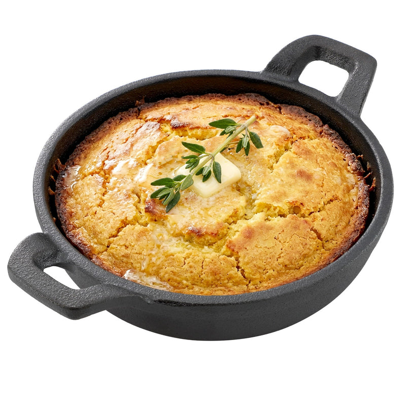 Megachef 5 Inch Round Cast Iron Frying Pan for Indoor/Outdoor Use-0