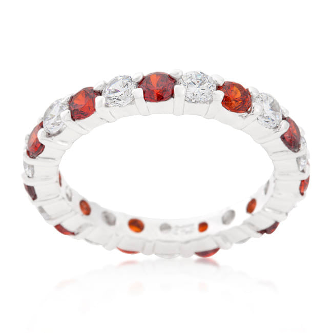 Mini Jessica Band with Garnet Cubic Zirconia-0