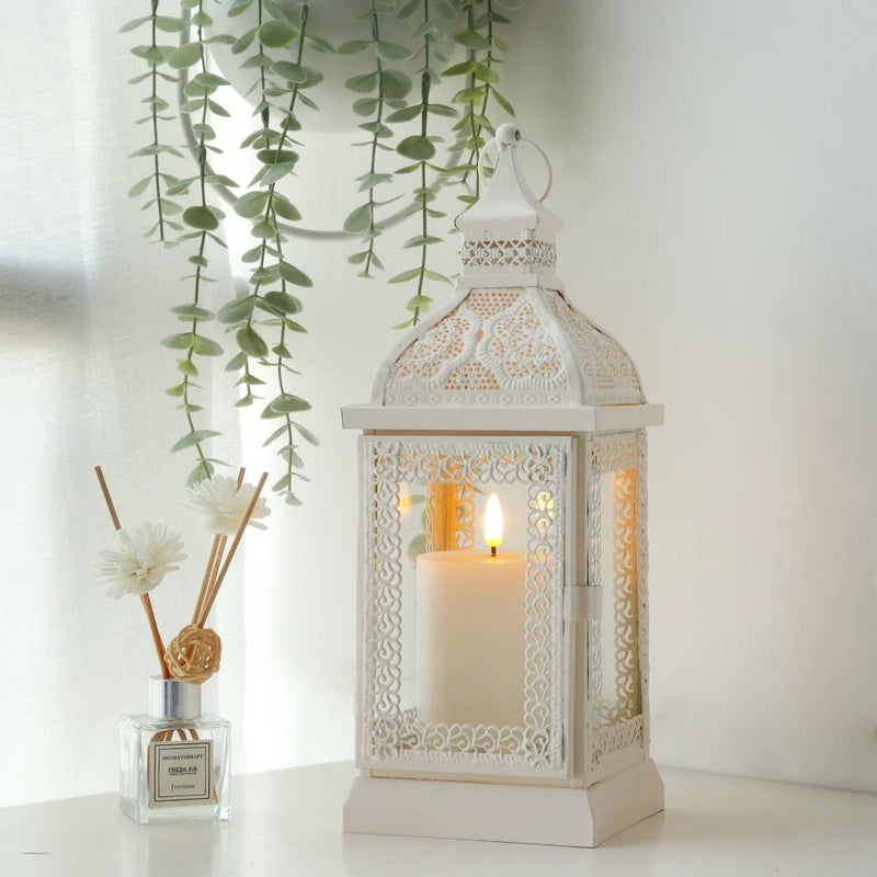 19'' High Decorative Hanging Lantern (Cream)-0