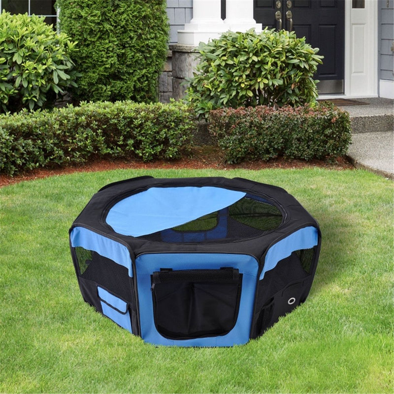Pet Carrier, Blue and Black