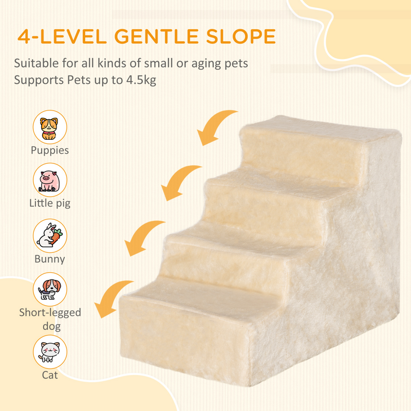 Pet Stairs 60L x 35W x 44H cm, Beige