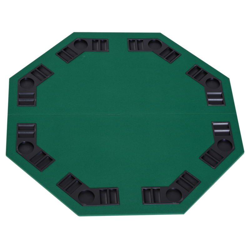 1.2m/48 Inches Foldable Poker Table Top 8 Players Blackjack Chip Trays