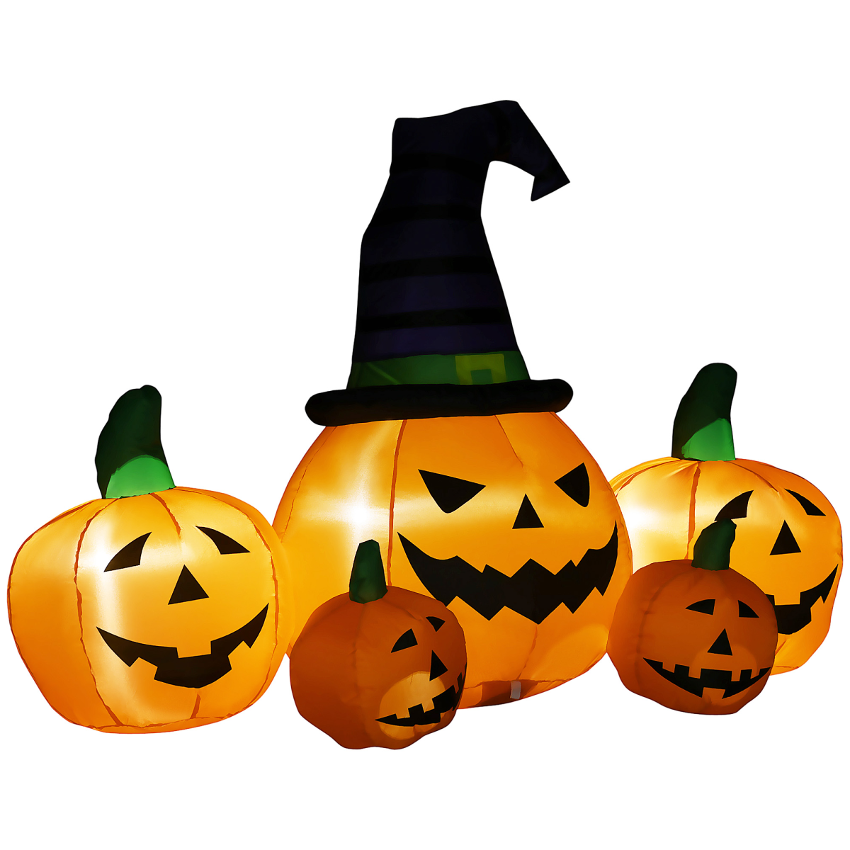 6ft Inflatable Halloween Large Pumpkin Hat with Four Small Pumpkins