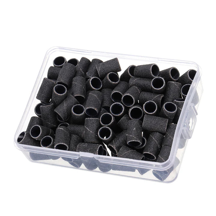 Nail Sanding Ring Bands 80/120/180 Grit Electric Manicure Drill Grinding Heads UV Gel Polish Removal Pedicure Abrasive Tools-0