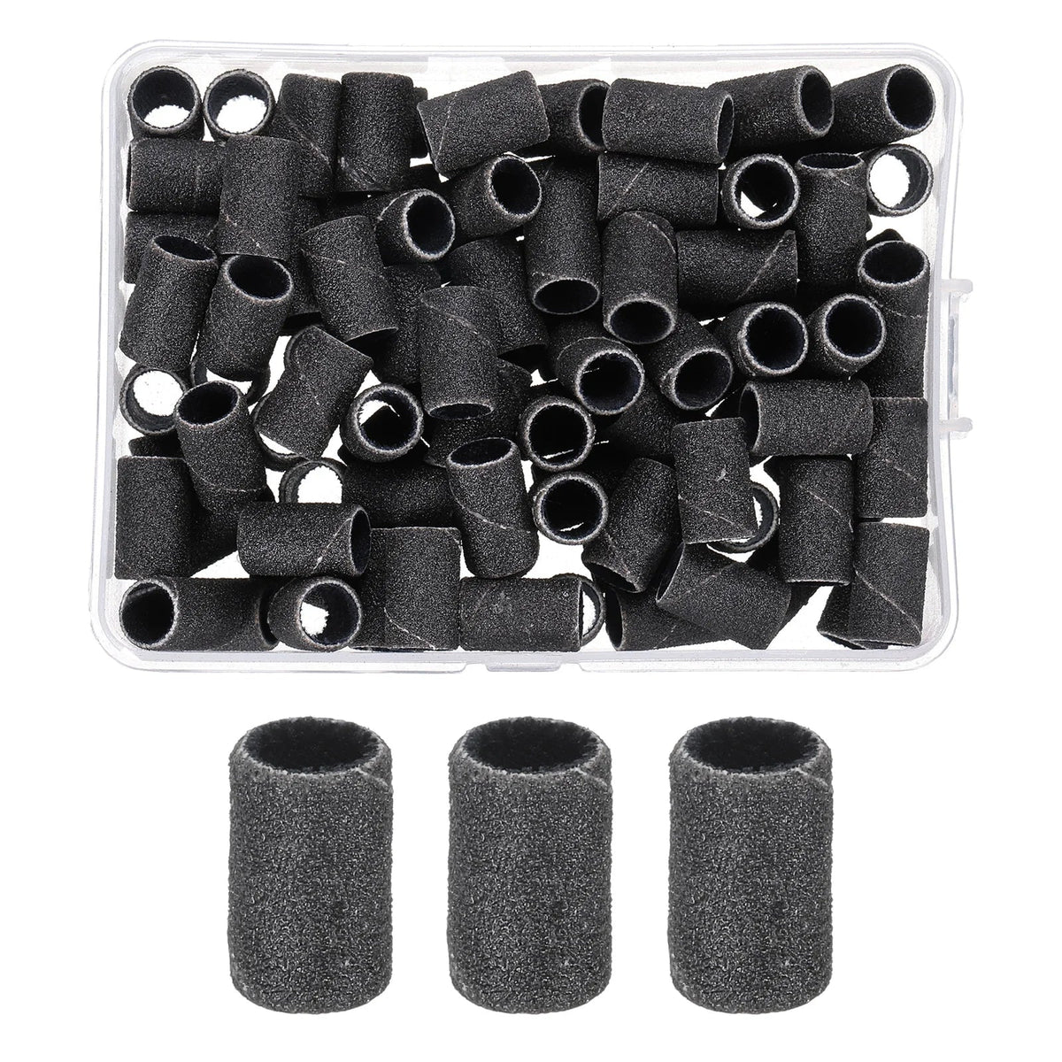 Nail Sanding Ring Bands 80/120/180 Grit Electric Manicure Drill Grinding Heads UV Gel Polish Removal Pedicure Abrasive Tools-1